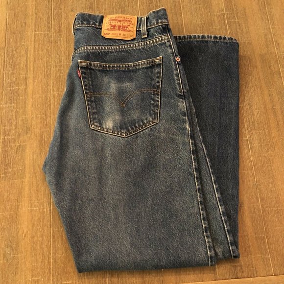 Vintage Levi’s 505 Regular Fit Straight Leg Denim Jeans 38 X 32 1998 - Picture 1 of 10